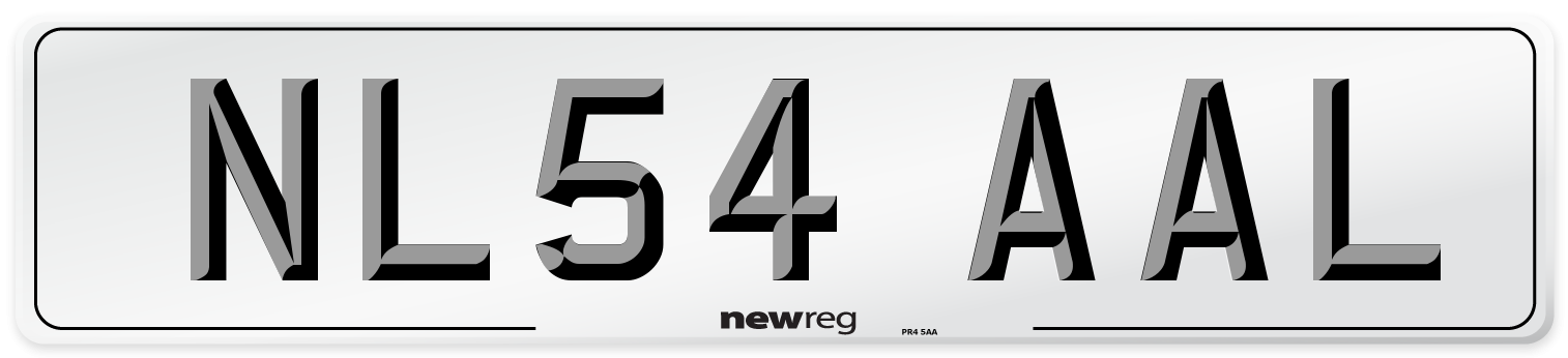 NL54 AAL Number Plate from New Reg